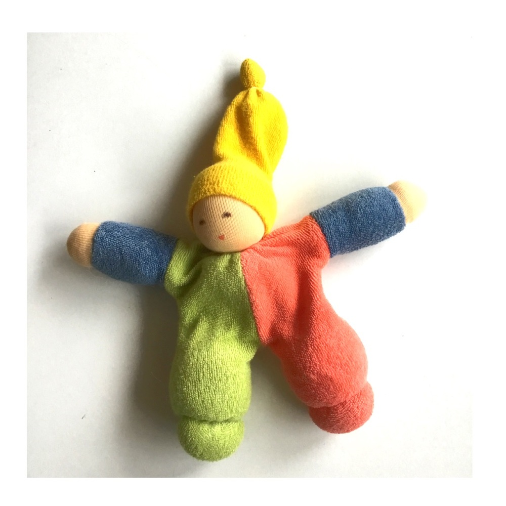 •Nanchen Baby Waldorf Montessori rattle doll toy•